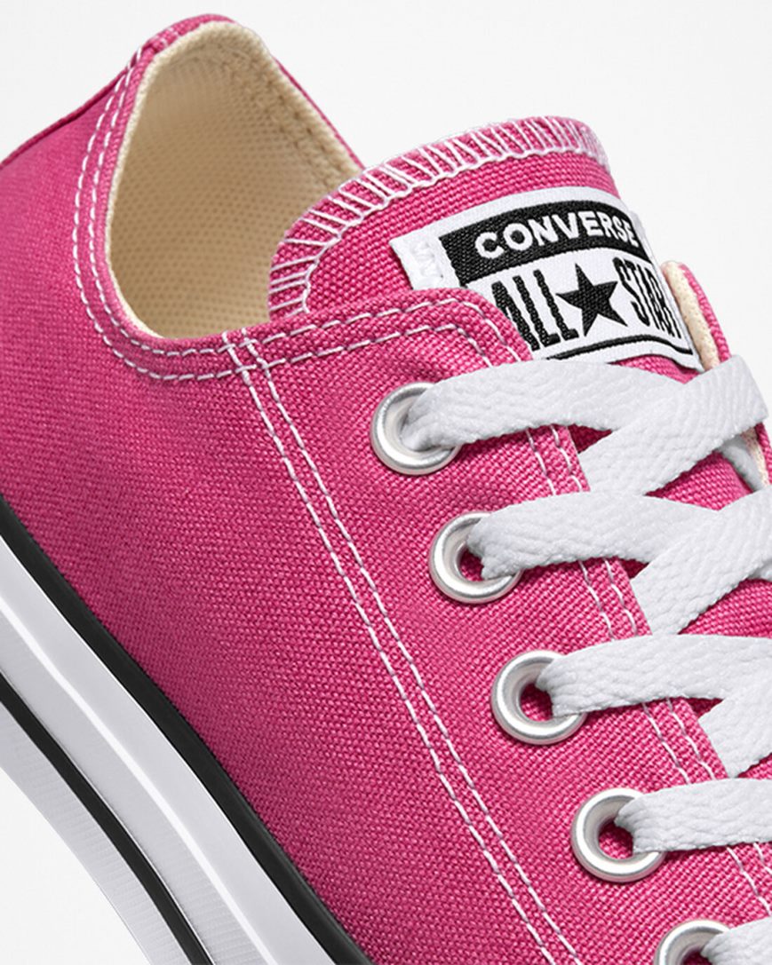 Tenisi Barbati Converse Chuck Taylor All Star Seasonal Color Fucsie Albi Negrii | RO LWCKF617